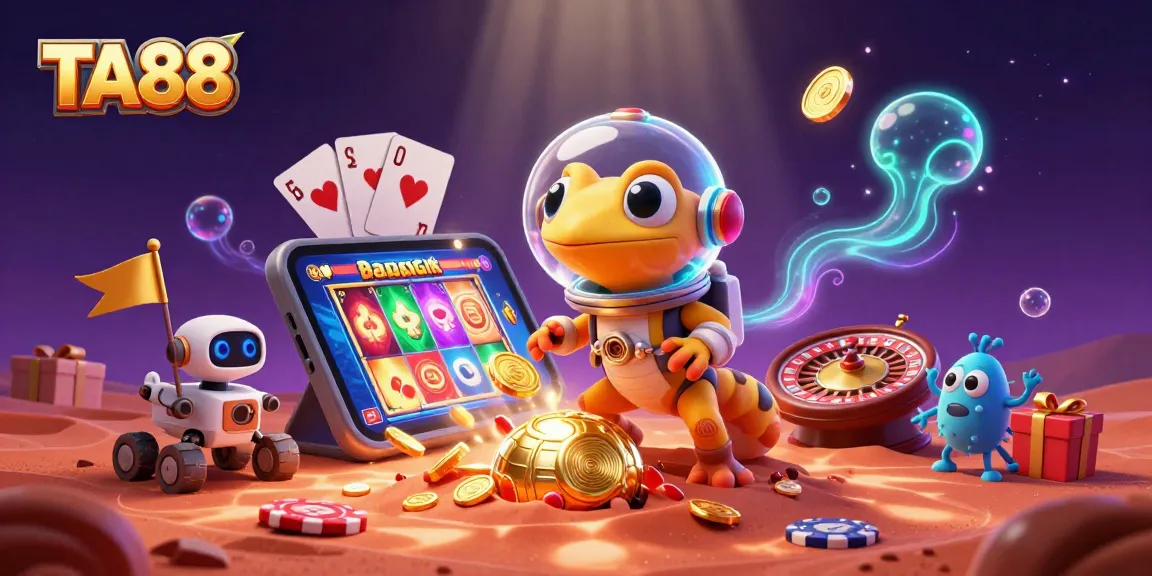 TA88 showcases a vibrant online casino experience with a Martian theme and dynamic gaming elements.