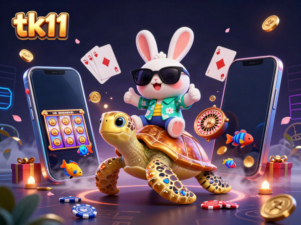 Engage with tk11 by betting on exciting games with a vibrant lucky rabbit and golden turtle.