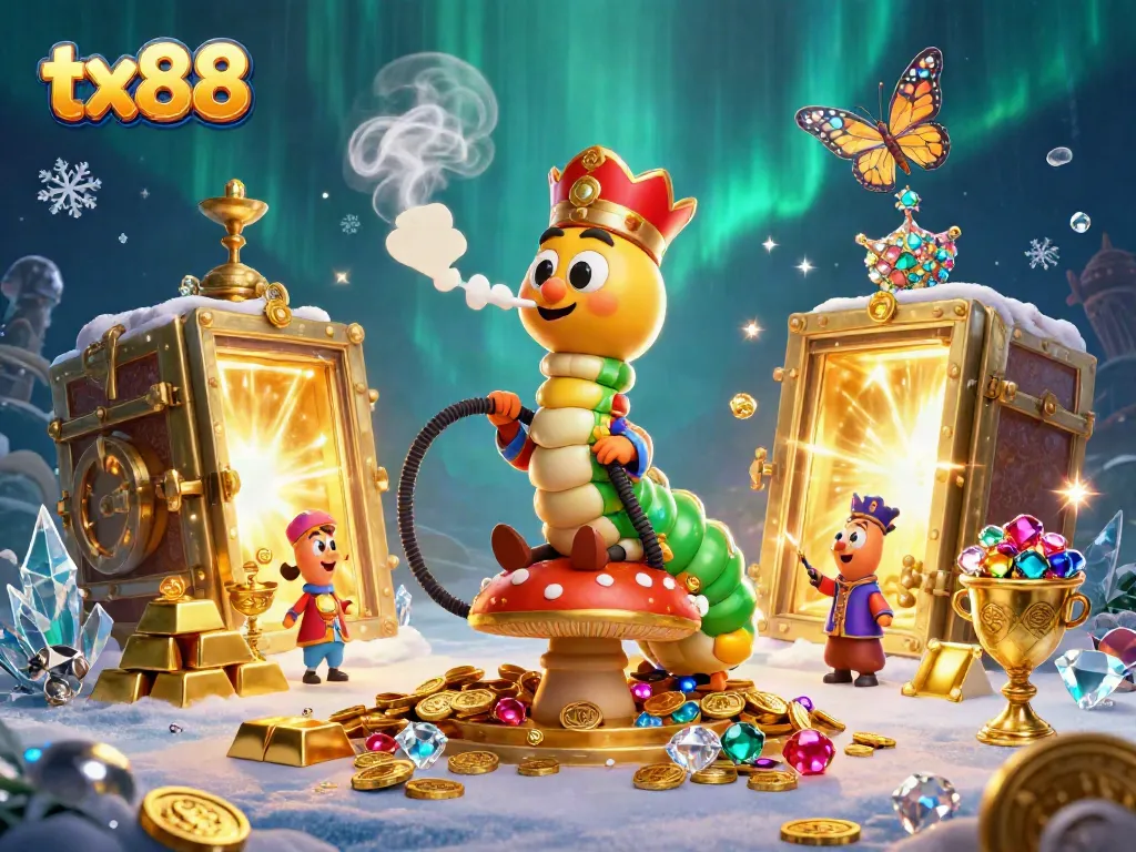 Wager on thrilling wins with tx88's dynamic gaming scene featuring vibrant treasures and symbols.