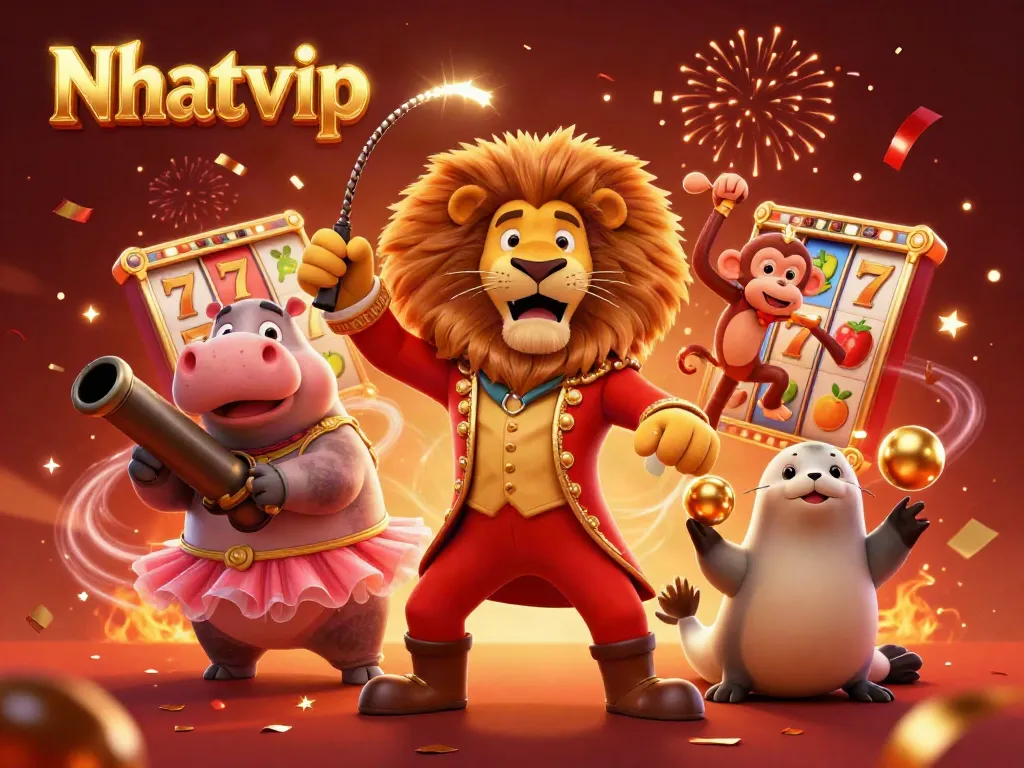 Engage with Nhatvip's exciting slots scene featuring colorful characters and vibrant gaming elements.