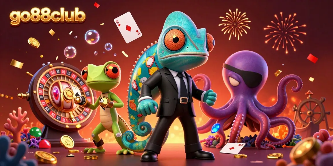 Experience thrilling gaming at go88club with vibrant characters and dynamic casino elements.
