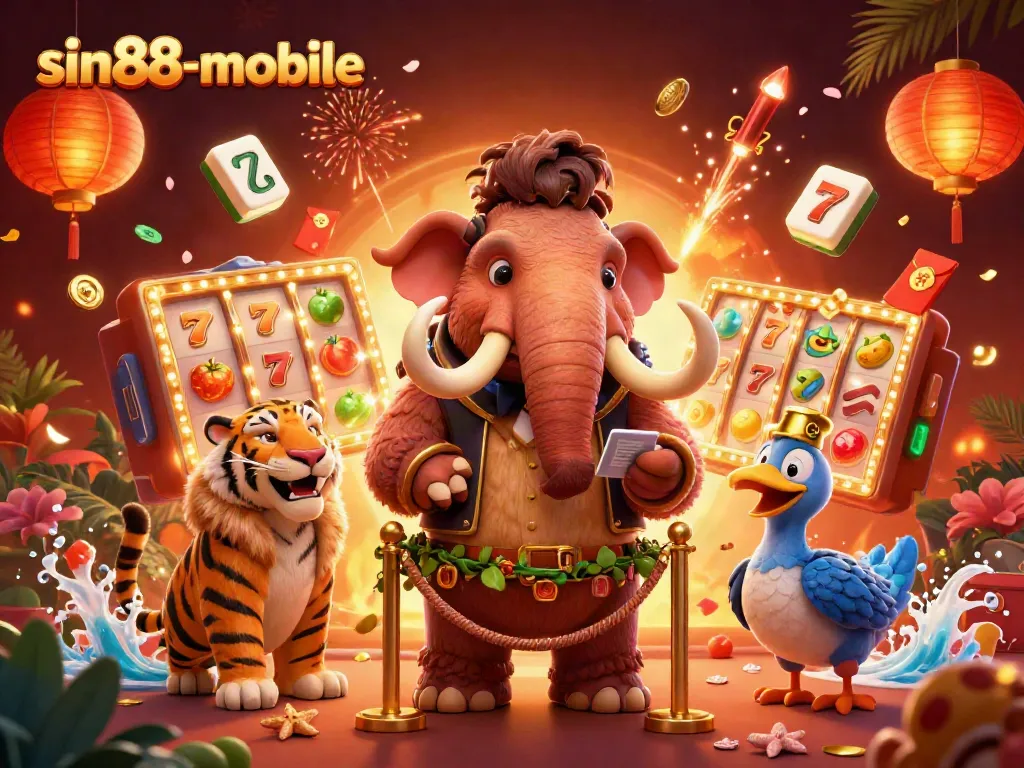 Experience excitement with sin88-mobile as a mammoth bouncer checks IDs at a vibrant casino entrance.