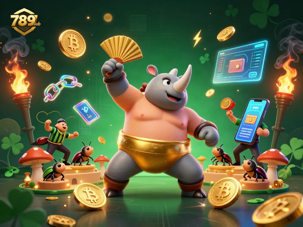Experience the thrilling action of 789club with a beetle champion in a vibrant casino scene.