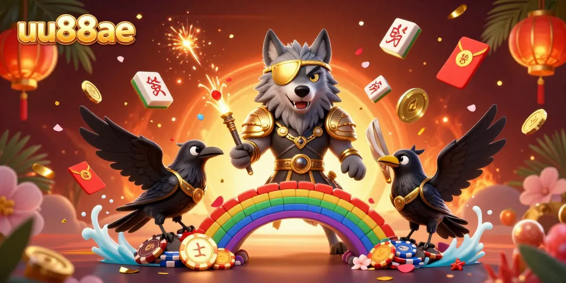 Experience gaming excitement with uu88ae through a dynamic scene showcasing mythical characters and casino elements.
