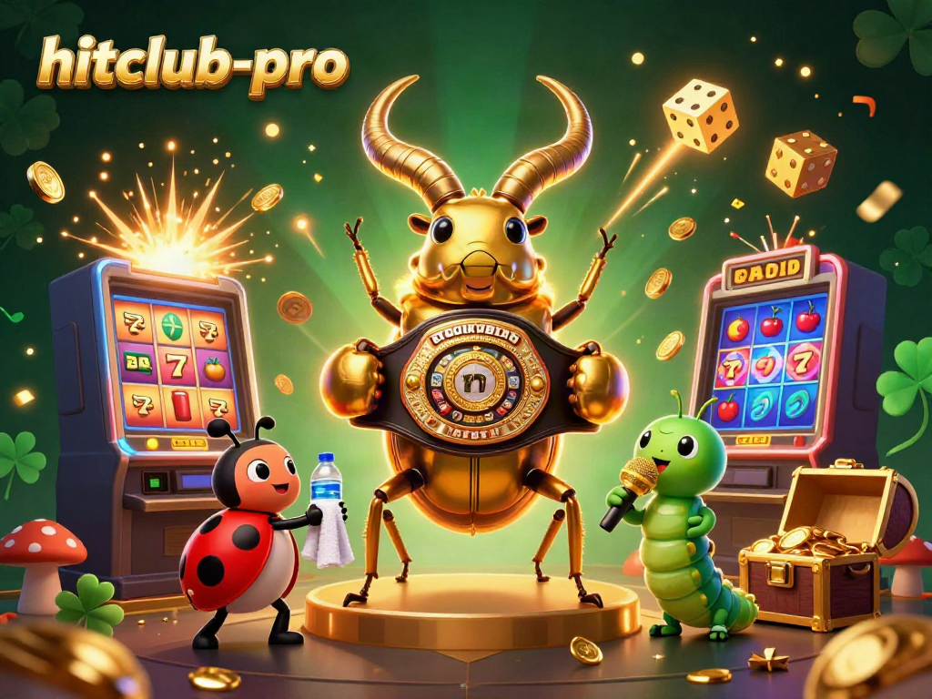 Hitclub-pro's exciting jackpot scene with vibrant characters amidst a slot machine explosion.
