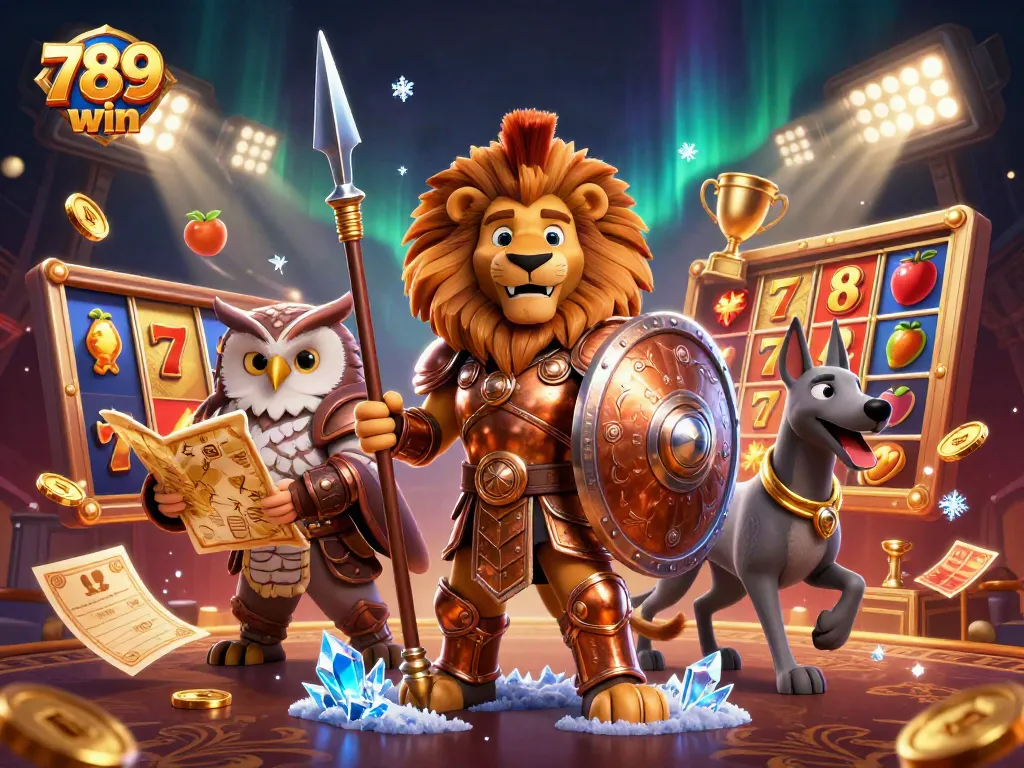 Experience thrilling slots with 789win, featuring dynamic visuals of jackpots and gaming excitement.