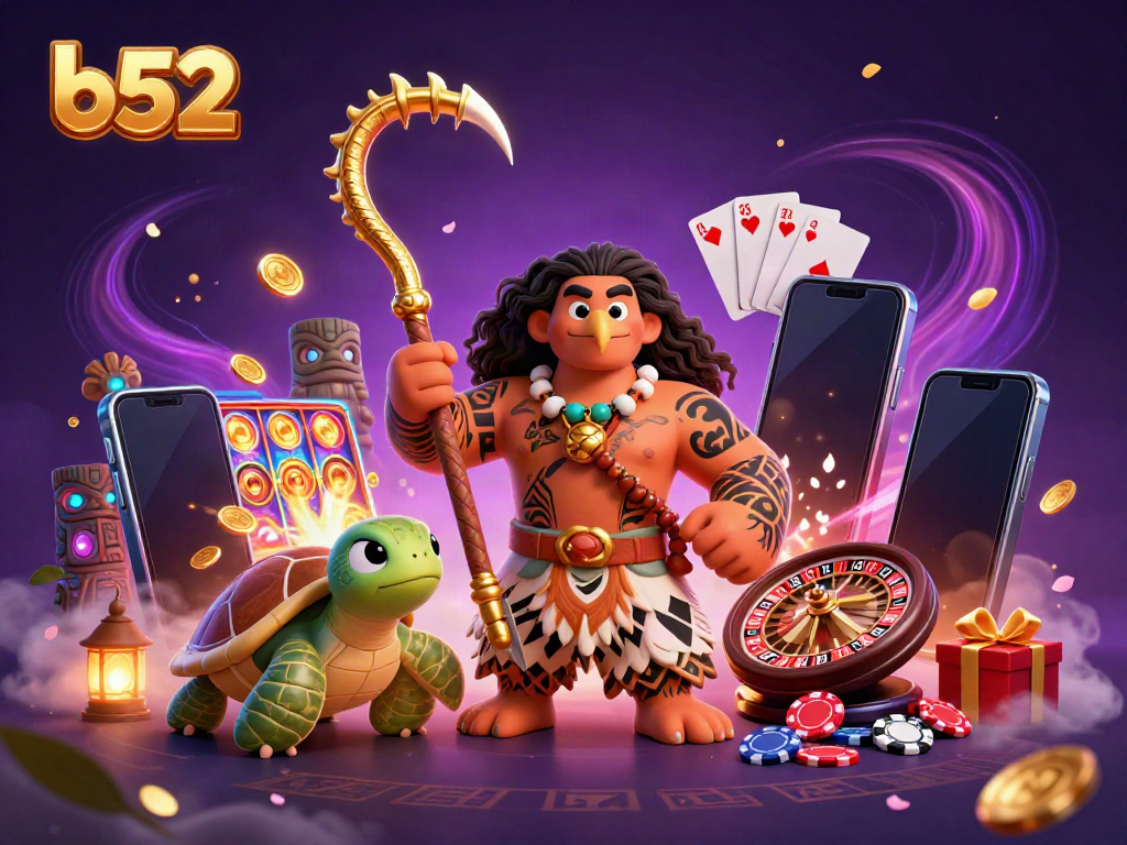 Engage with the thrilling world of b52 casino gaming, featuring vibrant characters and slot games.