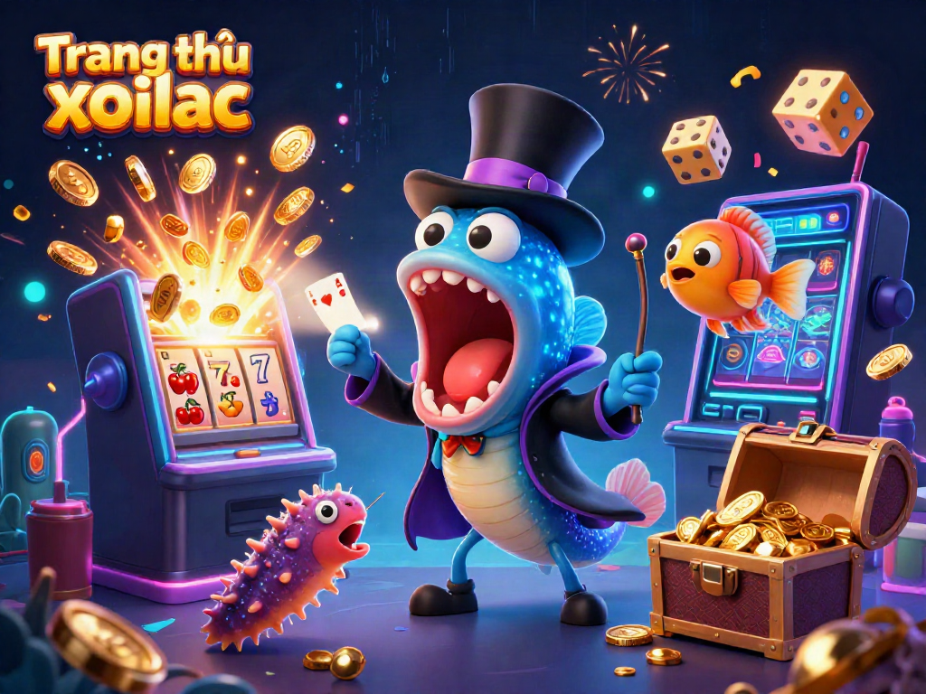 Experience the excitement of Trang chủ xoilac with engaging characters in a vibrant casino scene.