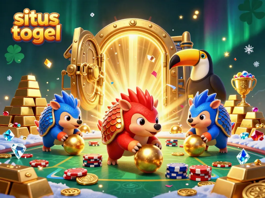 Experience thrilling situs togel action in a vibrant, cartoon-styled casino scene.