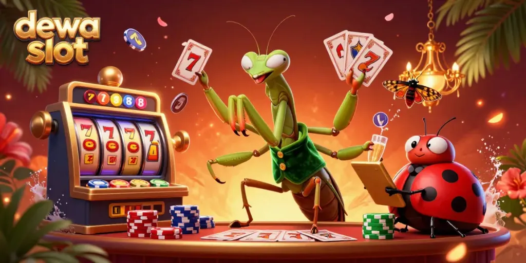 Engage in thrilling dewa slot action with vibrant characters, lavish scenes, and energetic elements.