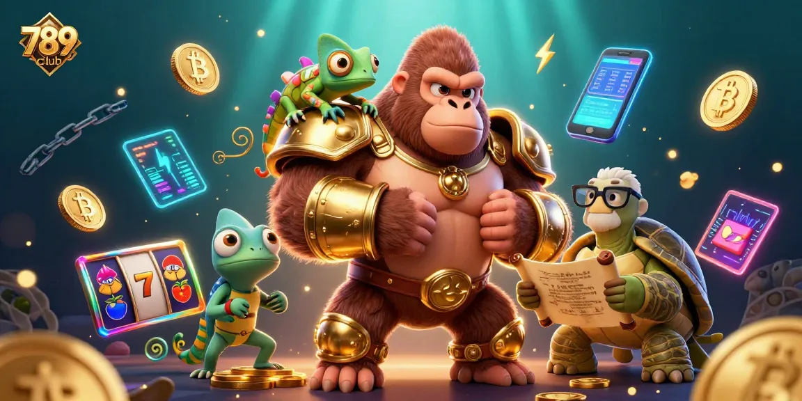 Engage with thrilling 789club casino adventures featuring a powerful gorilla and vibrant game elements.