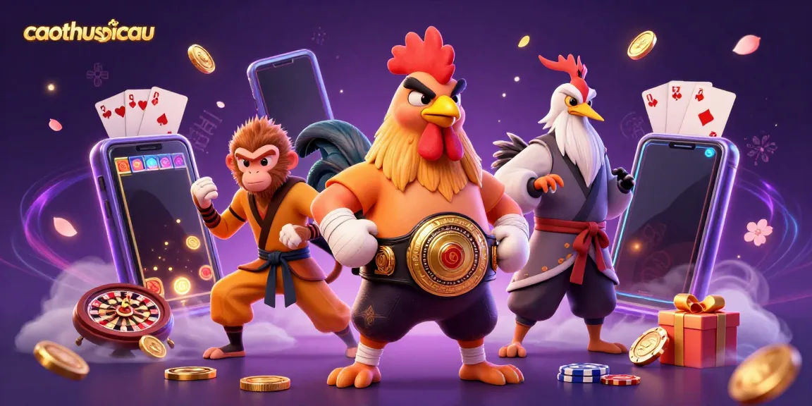 Experience the thrill of gaming with caothusoicau's dynamic casino scene featuring animated characters and vibrant games.