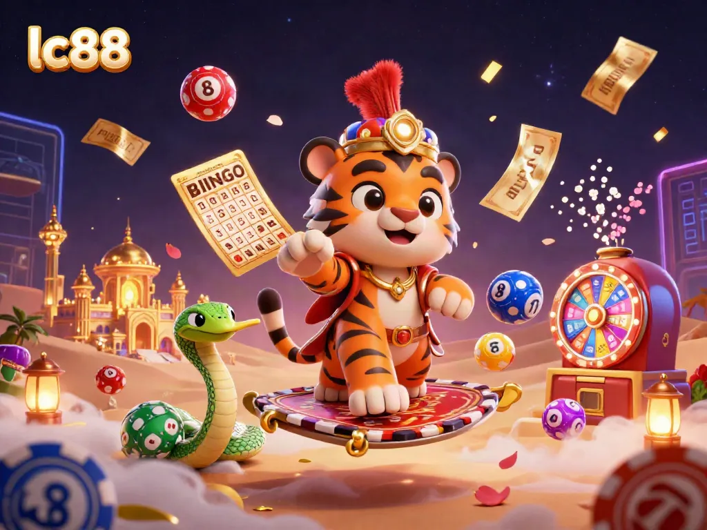 Experience the excitement of lc88 with a magical casino scene featuring animated characters and vibrant gambling elements.
